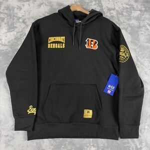 Cincinnati Bengals Pullover NFL Hoodie Ultra Game Black Gold Size Large NWT
